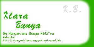 klara bunya business card